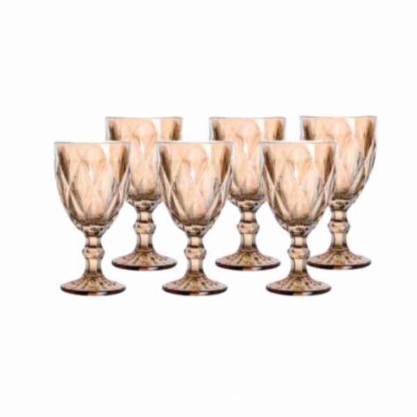 Jogo de Taças de Vidro Diana Golden