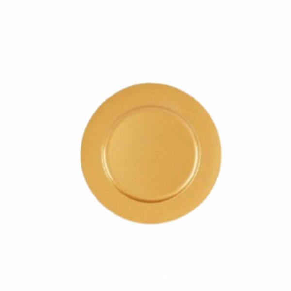 Sousplat Redondo Gliter Fosco Dourado